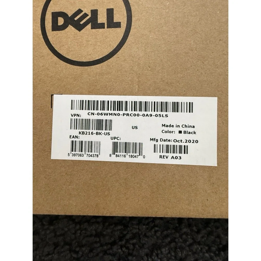 Dell KB216-BK-US USB Wired Keyboard - Black